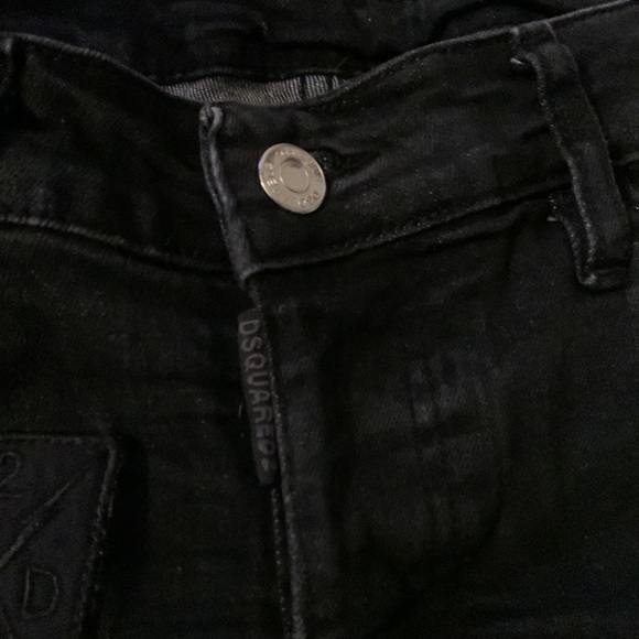 Dsquared2 Destructed Black Wash Patch Jean - Picture 5 of 8
